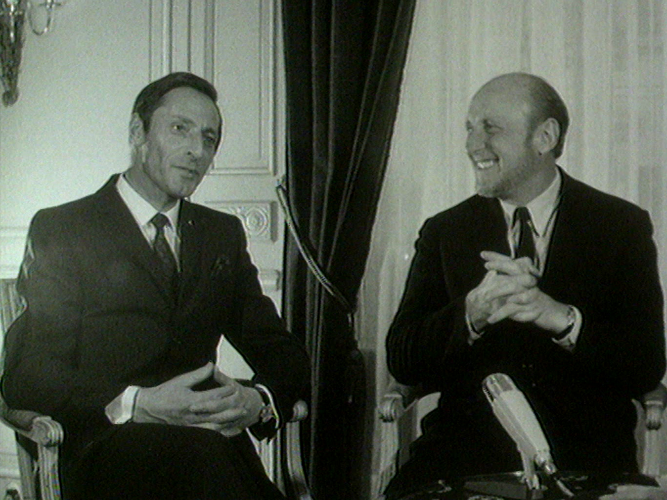 Bourvil et Ferdi Kübler en 1968. [RTS]