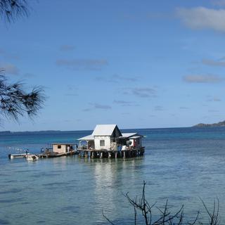 Ferme perlière proche des côtes de l’île de Mangareva dans l’archipel des Gambier (Polynésie française). [RTS - Stéphane Cosme]