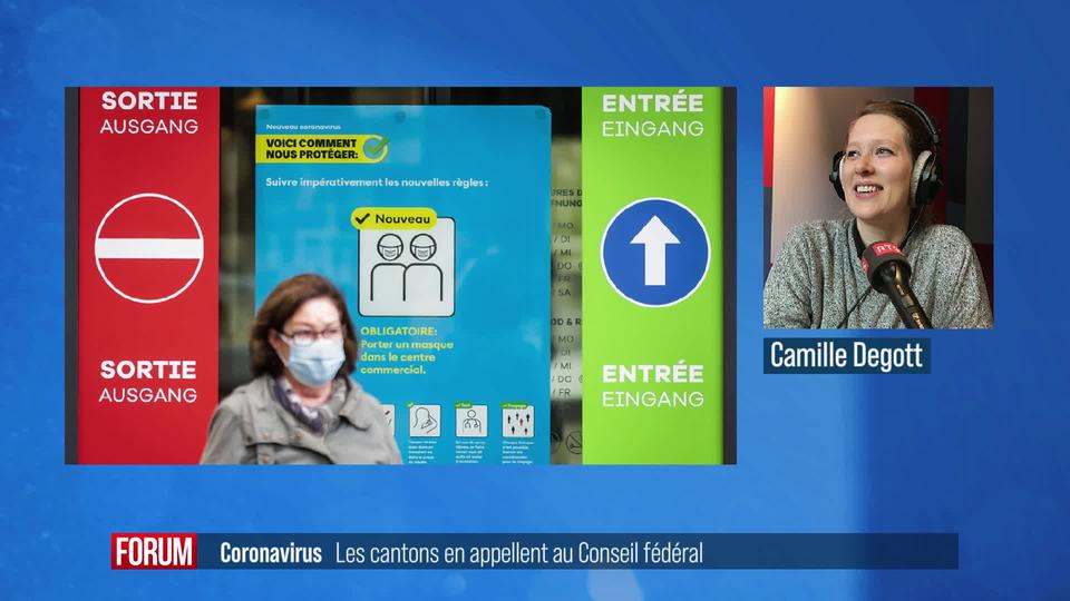 Coronavirus : les cantons réclament des mesures généralisées au Conseil fédéral