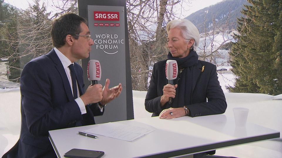 Interview de Christine Lagarde au Forum de Davos. [RTS]