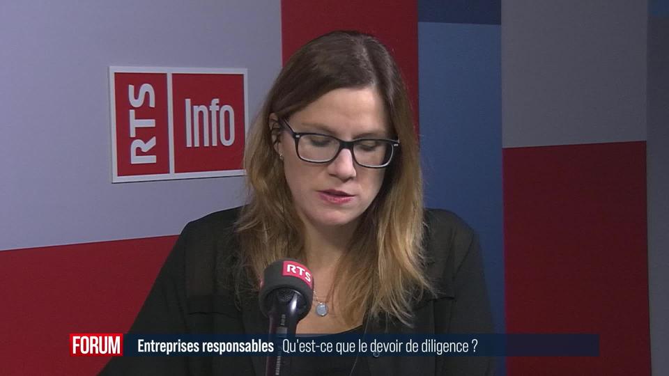 Les entreprises concernées par l'initiative du 29 novembre doivent faire preuve d'une diligence responsable