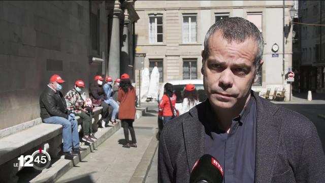 Alessandro Pelizzari, secrétaire syndical UNIA Genève, s'exprime sur la demande d'un fonds de soutien pour les travailleurs