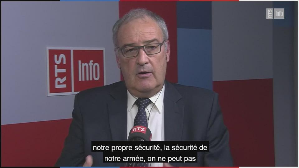 Interview de Guy Parmelin sur l'initiative sur le matériel de guerre