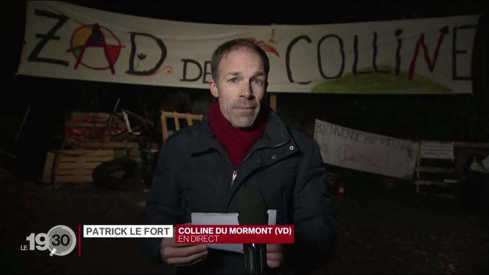 Patrick Le Fort sur la colline du Mormont (VD) décrit le bras de fer entre Holcim et les zadistes déterminés à rester