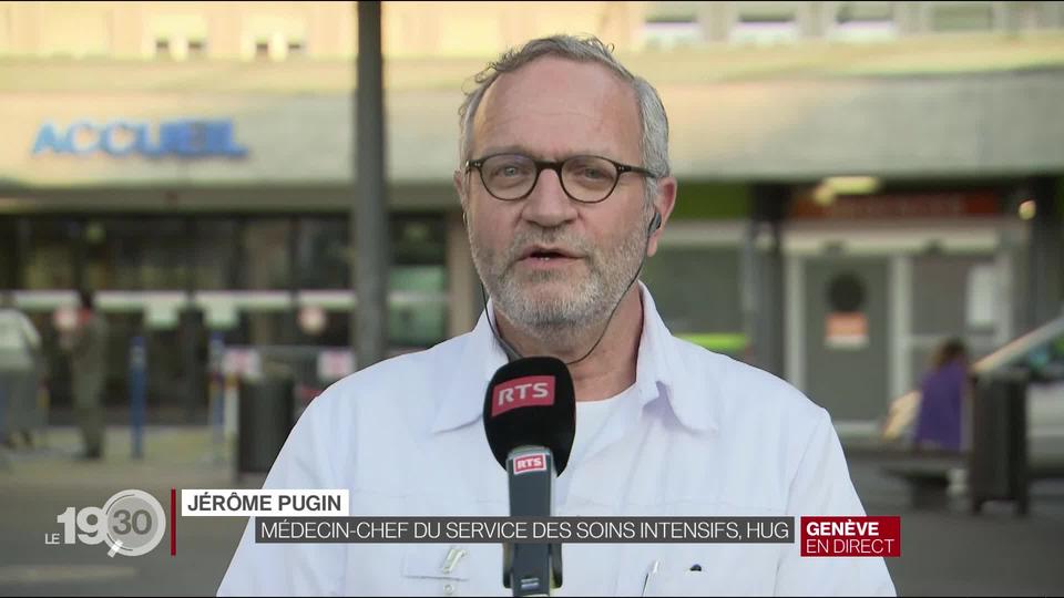 Jérôme Pugin, chef du service des soins intensifs: "On est prudent parce que le confinement protège l'hôpital d'un afflux massif."