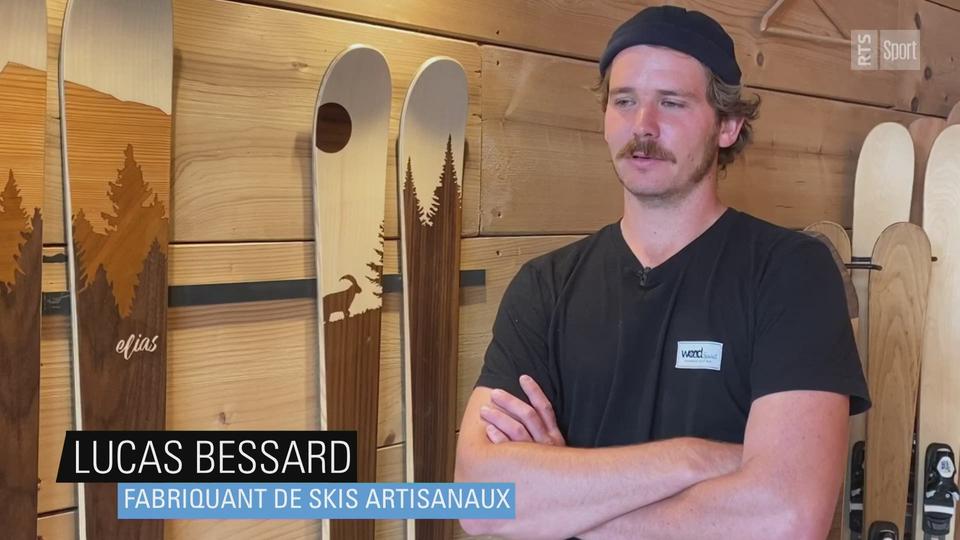 Lucas Bessard fabrique des skis en bois