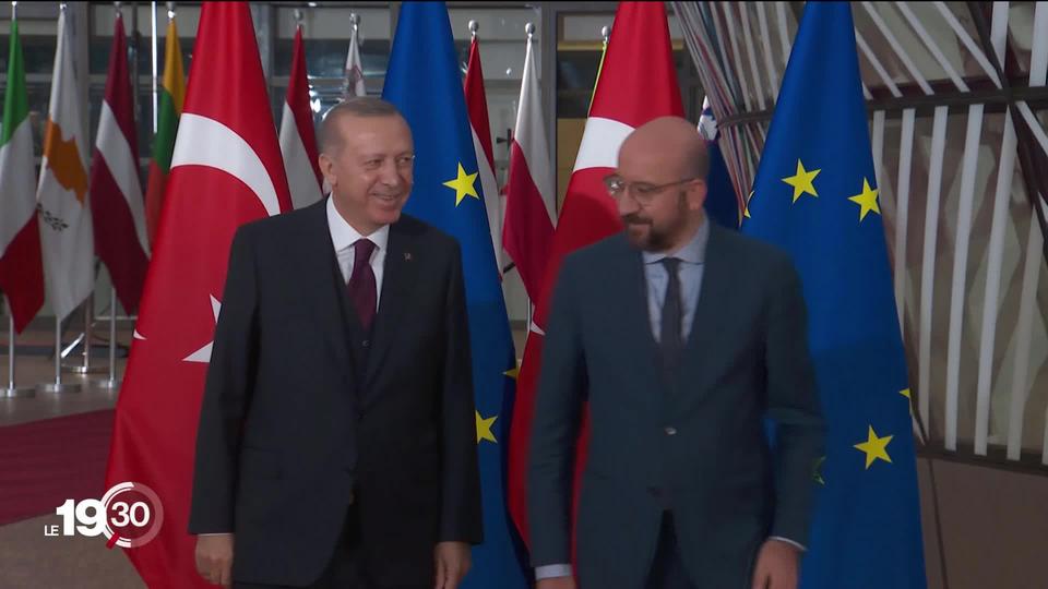 Situation des migrants à la frontière gréco-turque: le président turc Recep Tayyip Erdogan discute avec les dirigeants de l&amp;apos;UE