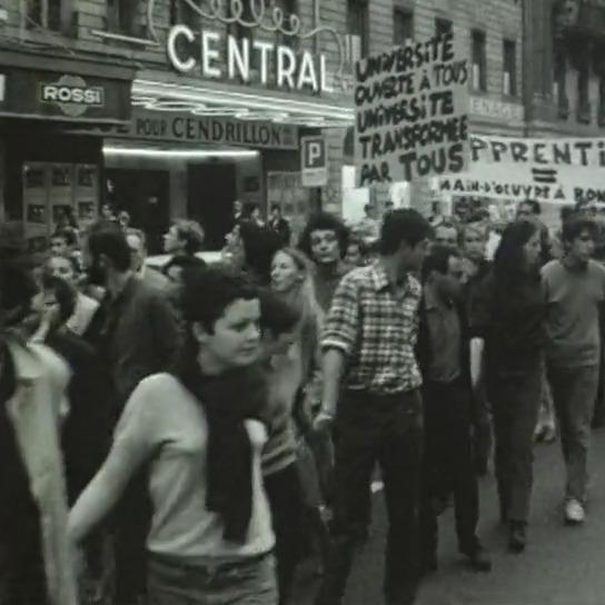 Mobilisation étudiante Genève 1968. [Continents sans visa publié le 06 juin 1968 - RTS]