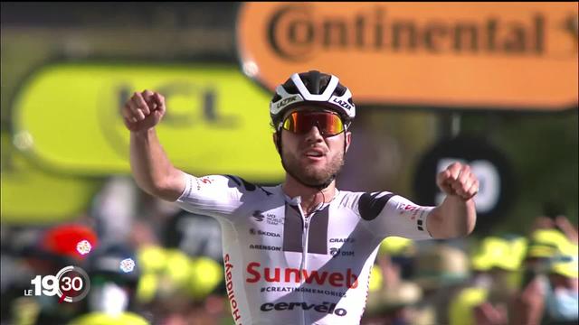 Marc Hirschi a célébré jeudi sa première victoire sur le Tour de France