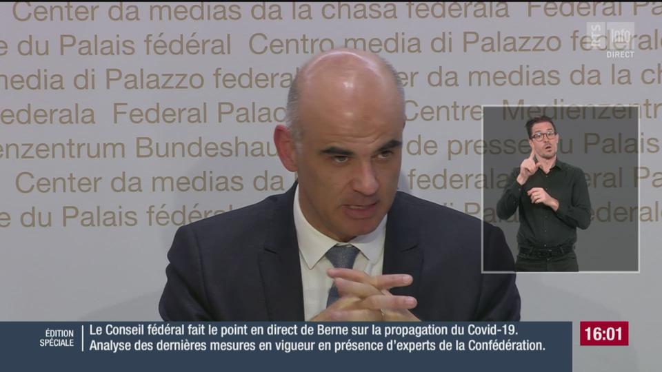 Alain Berset parle de fin janvier 2021 pour les premières vaccinations en Suisse