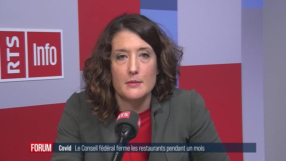 Le Conseil fédéral annonce la fermeture des restaurants pendant un mois (vidéo)