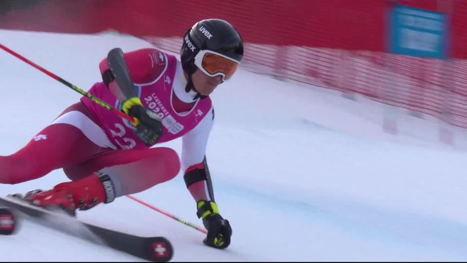 Diablerets (SUI), 2e manche géant messieurs: Zurbruegg (SUI) et Roduit (SUI) sur le podium en géant !