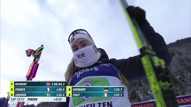 Hochfilzen (AUT), relais dames: les Norvégiennes s’imposent devant la France et la Suède. La Suisse 9ème