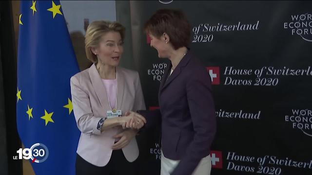 WEF : première rencontre entre Simonetta Sommaruga et Ursula von der Leyen. Pas de solutions mais atmosphère chaleureuse.