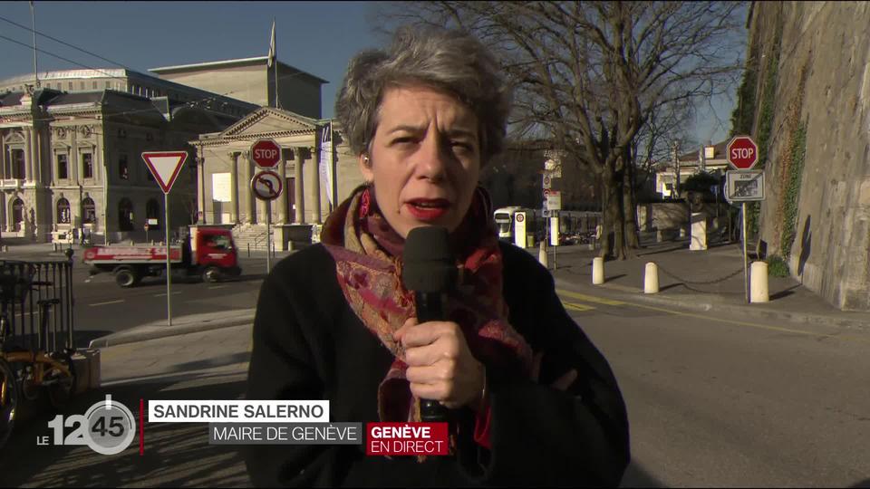 Panneaux de signalisation à Genève: bientôt des pictogrammes au féminin. Explications de Sandrine Salerno, maire de Genève.