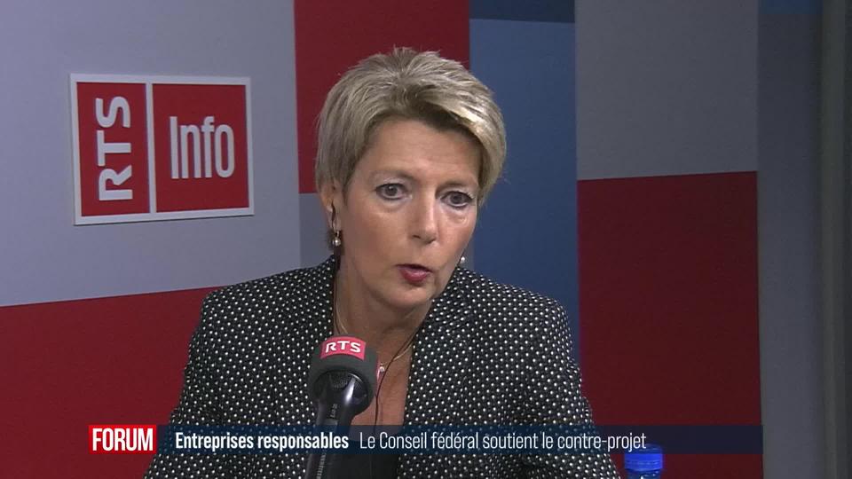 L'initiative pour des entreprises responsables va trop loin selon Karin Keller-Sutter: son interview