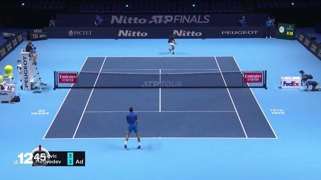 Au Masters de Londres, le Russe Daniil Medvedev a battu Novak Djokovic