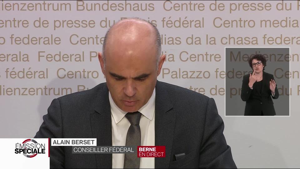 Les déclarations d'Alain Berset pendant la Conférence de presse