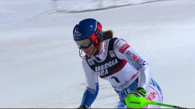 Zagreb (CRO), slalom dames 2e manche: Petra Vhlova (SVK)