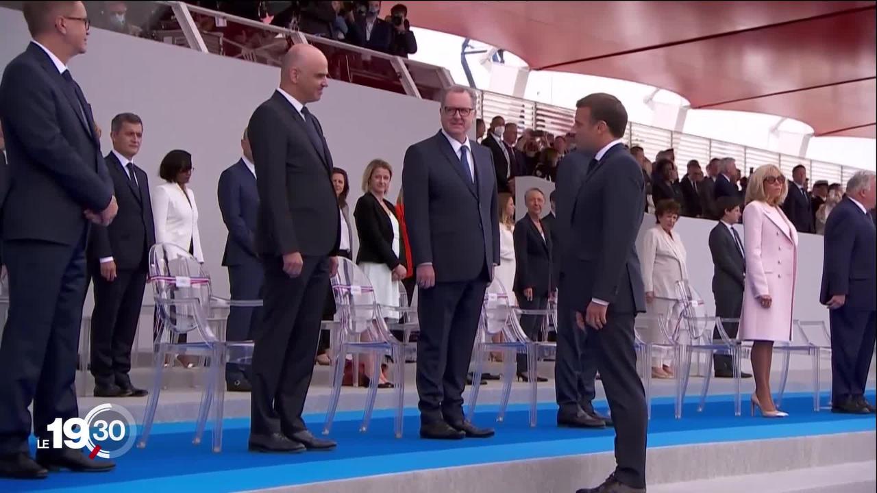 Le conseiller fédéral Alain Berset a représenté la Suisse à Paris lors des cérémonies du 14 juillet