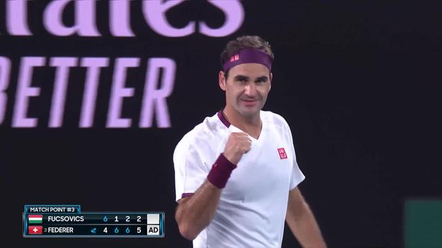 1-8, R. Federer (SUI) - M. Fucsovics (HUN) (4-6, 6-2, 6-1, 6-2): le Suisse accède aux quarts