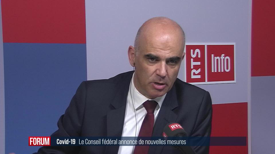 Nouvelles mesures anti-Covid19: interview d'Alain Berset