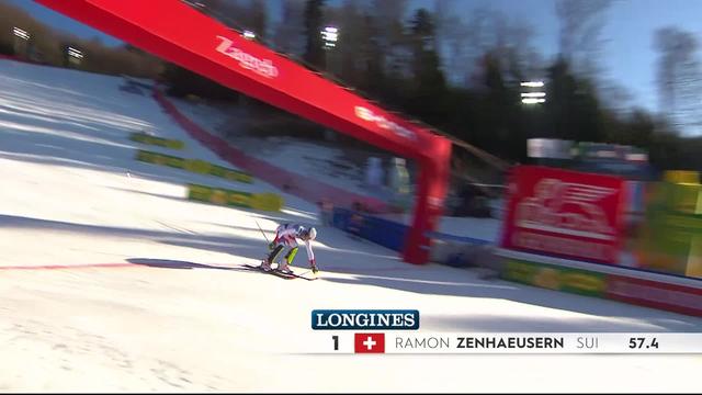 Zagreb (CRO), slalom messieurs 1re manche: Ramon Zenhaeusern (SUI)