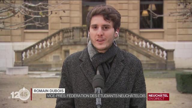 La crise sanitaire pèse lourdement sur les étudiants suisses. Explications Romain Dubois, vice-président de la Fédération des étudiant-e-s neuchâtelois