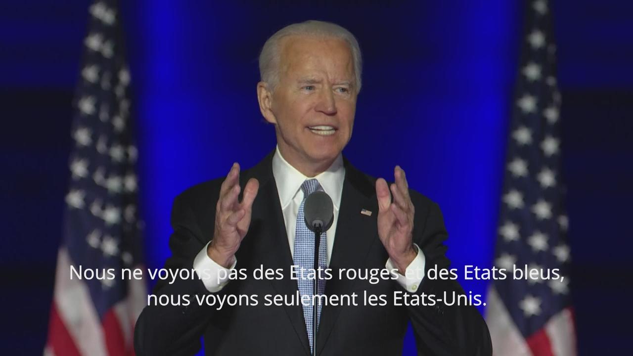 Les extraits sous-titrés du premier discours de Joe Biden