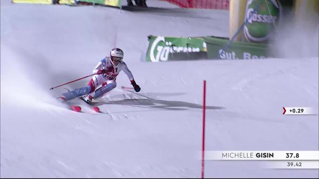 Flachau (AUT), slalom dames, 1e manche: Michelle Gisin (SUI)