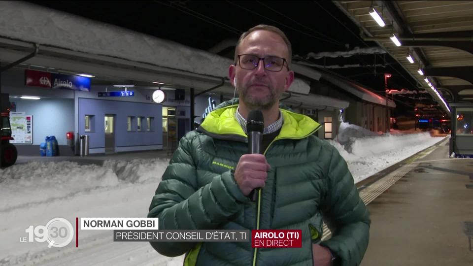 Norman Gobbi "L'arrêt du trafic ferroviaire est un problème. Cette situation va provoquer une augmentation du trafic routier"