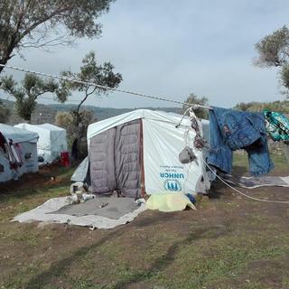 Camp de réfugiés sur l'île de Lesbos [RTSreligion - Gabrielle Desarzens]