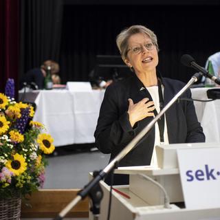 La présidente de l'Eglise évangélique réformée de Suisse (EERS), Rita Fatmos. [Keystone - Ennio Leanza]
