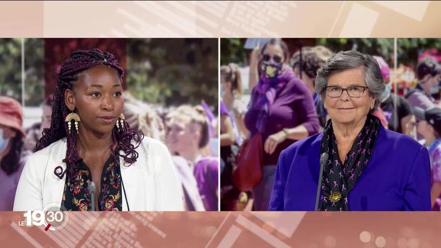 Ruth Dreifuss et la militante Delphine Uwacu s'expriment sur la mobilisation des femmes une année après la grève féministe.