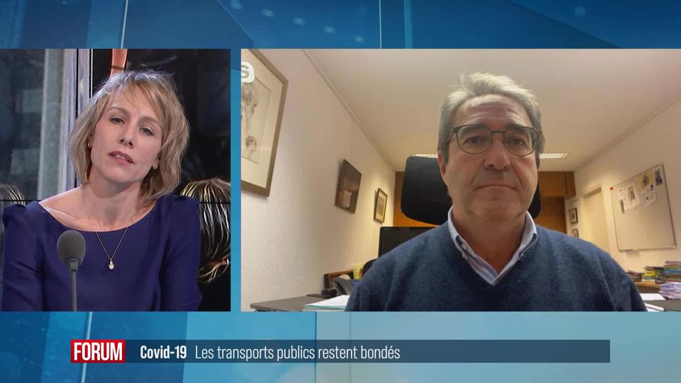 Les transports publics restent bondés malgré le Covid-19: interview de Frédéric Borloz