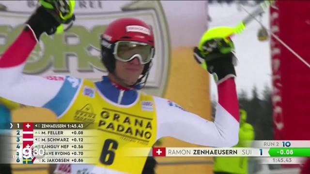 Le skieur valaisan Ramon Zenhäusern remporte le premier slalom de la saison.
