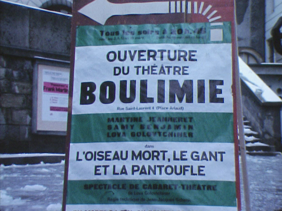 Un Théâtre pour Boulimie en 1970. [RTS]