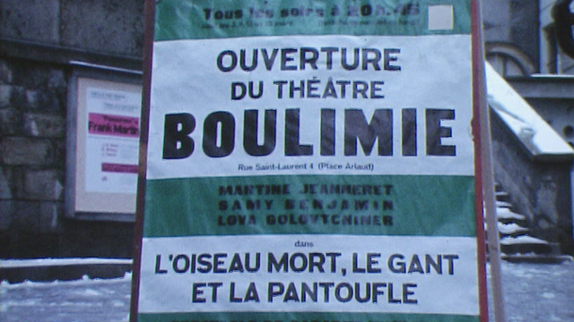 Un Théâtre pour Boulimie en 1970. [RTS]