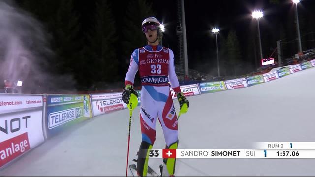 Madonna di Campiglio (ITA), slalom messieurs 2e manche: Sandro Simonet (SUI)