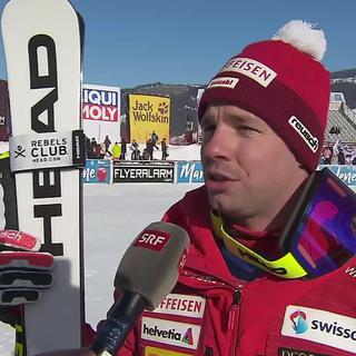 Ski: la réaction de Beat Feuz après avoir remporté le globe de cristal de la descente