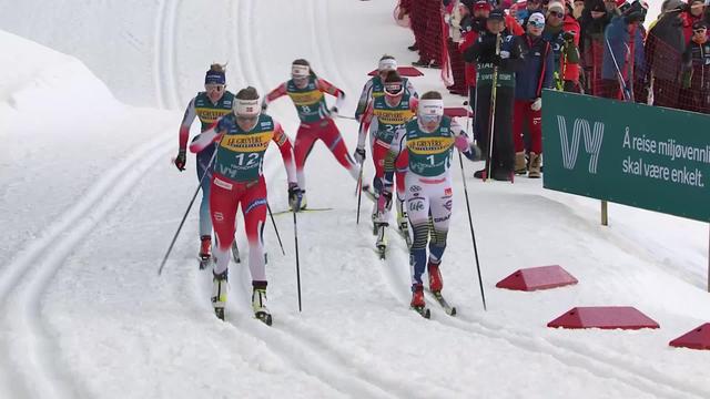 Trondheim (NOR), sprint dames: victoire de Maiken Caspersen Falla (NOR), Nadine Fähndrich 3e