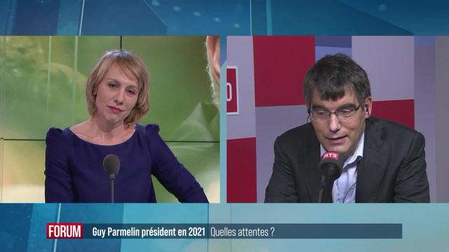 Guy Parmelin président 2021, quelles attentes? Débat entre Roger Nordmann et Céline Amaudruz