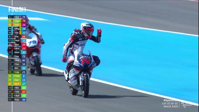 GP d'Espagne (#1), moto 3: Arenas (ESP) s'impose, Ogura (ESP) 2e et Arbolino (ITA) 3e