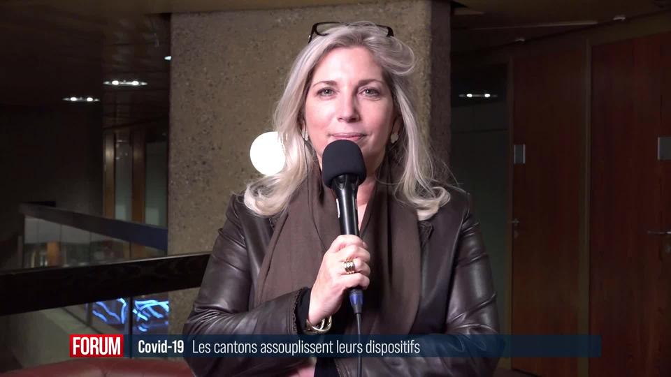 Assouplissement des mesures sanitaires dans les cantons romands: interview de Nathalie Fontanet