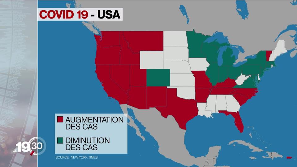 Aux États-Unis, les cas de Covid-19 sont en hausse, notamment dans les États qui ont relâché les mesures pour raisons politiques