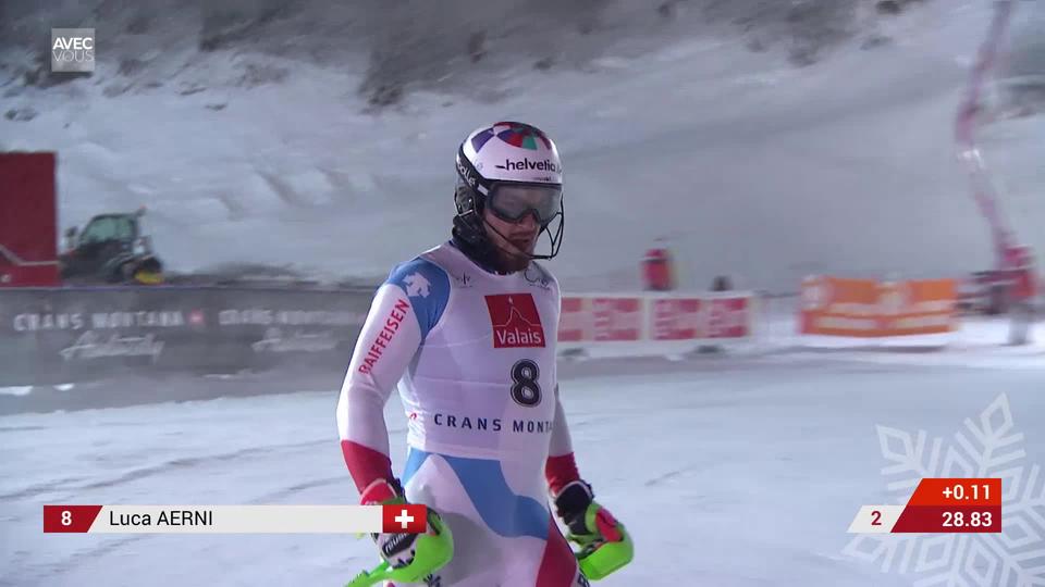 Crans-Montana (SUI), slalom nocturne messieurs: Luca Aerni (SUI)