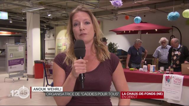 Anouk Wehrli s'exprime sur la collecte de denrées de première nécessité "Caddies pour tous" qui a lieu ce week-end