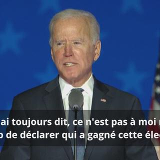 Le premier discours de Joe Biden appelant à la patience