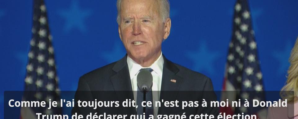 Le premier discours de Joe Biden appelant à la patience