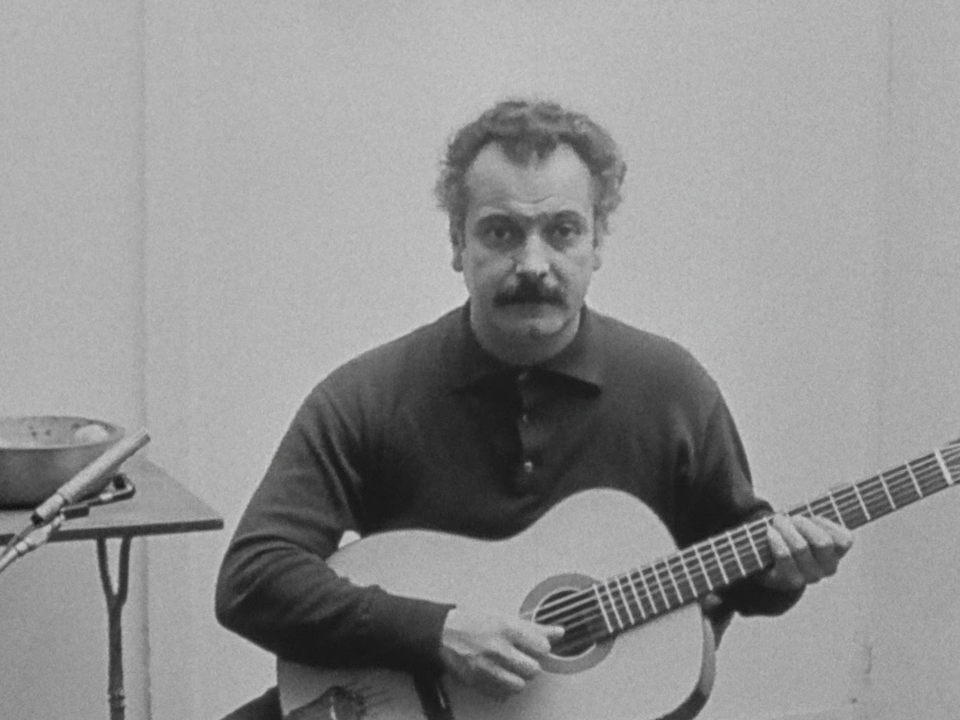 Le chanteur français Georges Brassens en 1961. [RTS]